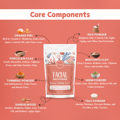 Facial Hair Removal Herbal Wax Powder - BaS Free