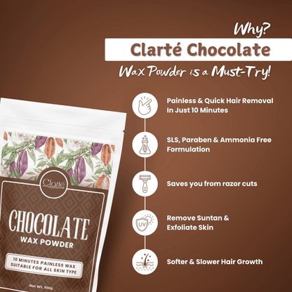 Chocolate Body Wax Powder - Instant Waxing