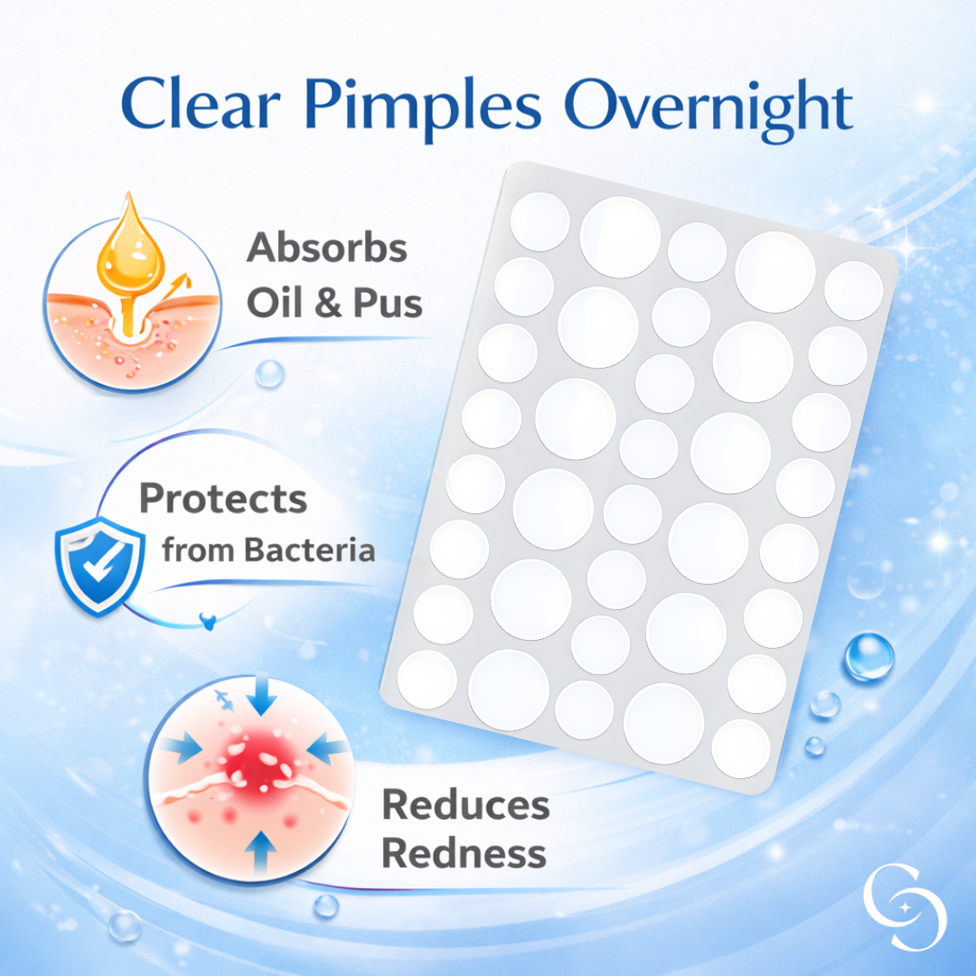 Clarte Acne Pimple Patches — Hydrocolloid Spot Treatment — 36 Patches