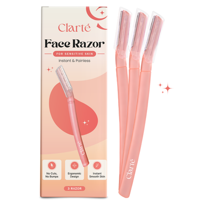 Clarte Face Razor For Women - Pack of 3