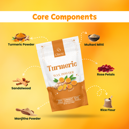 Clarte Turmeric Wax Powder For Women - 100g