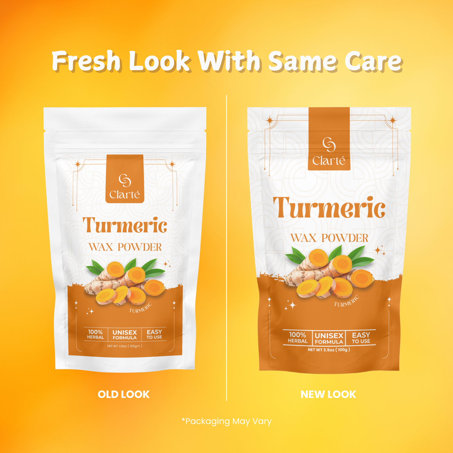 Clarte Turmeric Wax Powder For Women - 100g