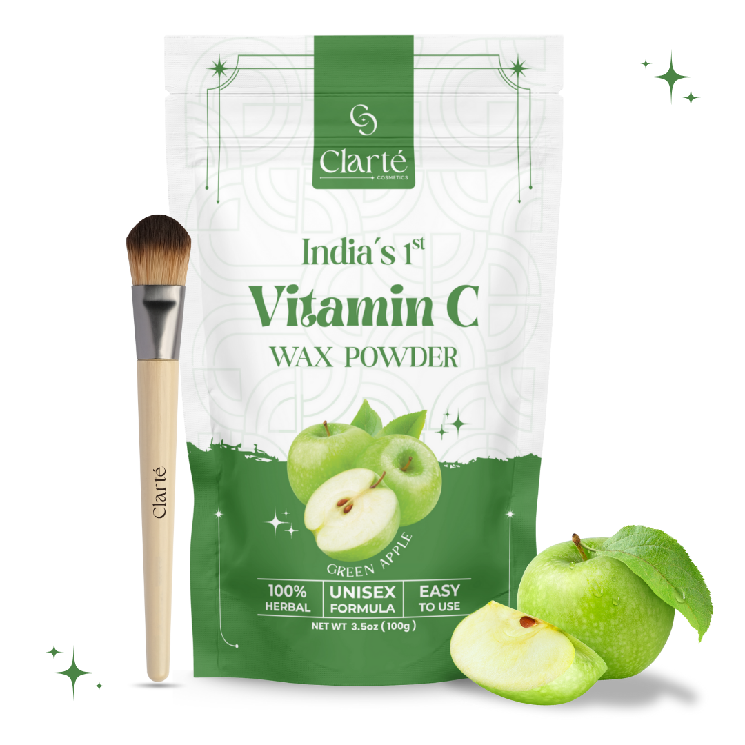 Clarte Green Apple Vitamin C Wax Powder - India's 1st - 100g